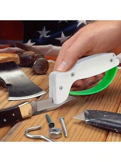 1pc Handheld Guillotine Sharpener Guillotine Tool Knife Sharpener Guillotine Sharpener Home Outdoor Portable Knife Sharpener Tool