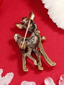 1 pieza Broche de ciervo con cristales vintage, adecuado para que las mujeres lo usen durante las vacaciones navideñas