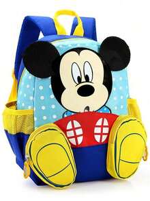 Mickey Cute Mickey Mouse Cartoon Backpack Boys And Girls Burden-Reducing Spine Protector Student Bag Cross-Border Versatile School Bag