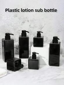 1 Stück Haustier Kunststoff Lotion Duschgel Spender Pumpflasche, schwarze Badezimmer Dekoration, geeignet für Herbst, Rückkehr zur Schule Saison - Schwarz - Übersicht 7