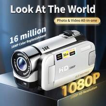 270° Flip Screen Digital Camera With 16x Zoom, 1080P HD, 2.7-Inch Wide-Angle Lens, Connects To Your Phone, Camcorder And Camera In One, Perfect For Travel Vlogging. Includes Two Or Three Batteries. - Upgraded Red Camera - View 2