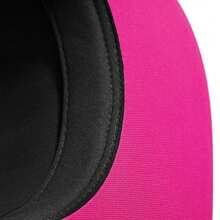 Beechfield Unisex 5 Panel Contrast Snapback Cap (Black/ Fuchsia) - 100% Cotton - (RW4072) - Shadow Black - View 6