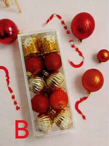 20 piezas/Caja 4cm/5cm Bolas de Navidad a prueba de roturas en miniatura, adecuadas para decoración del hogar, habitación, pared, oficina, exterior, árbol de Navidad, ideal para Año Nuevo, inauguración de casa, Navidad, boda, fiesta, regalos festivos, creando un ambiente festivo - Multicolor - Ver 3