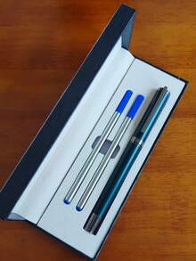 [Customized] Personalized Engraved Metal Business Office Ball Pen Gift Set With Refill, 2pcs, High Quality Ballpoint Pen For Daily Writing, Signature, Birthday, Father's Day, Thanksgiving, Christmas, Gift For Friends, Relatives, Leaders, Colleagues Back To School - Multicolor - View 66