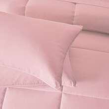 5/7pcs Simple And Stylish Embossed Bed Comforter Set, 100% Microfiber Soft Breathable Summer Bedding Set, Comfortable And Durable, Include 1 Comforter+1 Flat Sheet+1 Fitted Sheet+1/2 Pillowcases+1/2 Pillowshams,All-Season, Bed In A Bag, Room Decor, Best Gift - Hồng-BZ01 - Xem 9