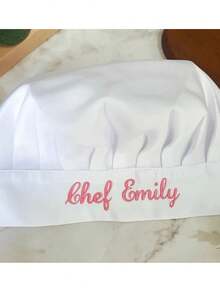 1pc Customized Embroidered Baker/Chef Hat, Adjustable Personalized Name Chef Hat, Professional Chef Hat, Baking Enthusiast Chef Hat Gift, Chef Gift