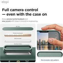 elago Funda Magnética de Silicona para iPhone 17 Pro MAX 6,9'' - Compatible con MagSafe, Silicona Líquida Premium, Funda Protectora, Antigolpes, Perfil Delgado (Azul Cielo) - Verde Medianoche - Ver 9