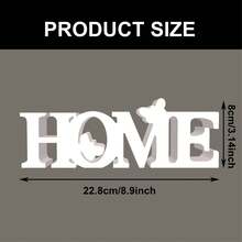 1pc Plastic White Butterfly "HOME" Letter Decor, Indoor Tabletop Cozy Decorative Letter Sign, Suitable For Home, Wedding, Anniversary, Party Decoration