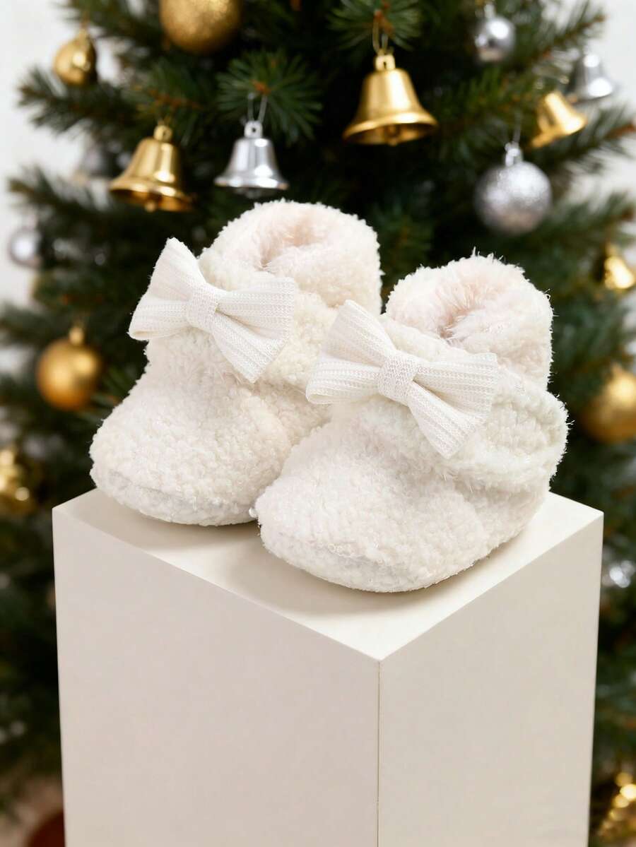 Dép trẻ sơ sinh Giáng sinh cho bé gái và bé trai Giày bốt Tất ấm cho trẻ sơ sinh Giày cũi trẻ sơ sinh Giày trẻ sơ sinh Giày tập đi