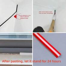1pc 2m/3m/5m Self-Adhesive TPE Corner Line - Embedded Triangle Wall Edge Trim, Decorative Seam Strip For Home Improvement - Multicolor - View 11