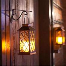 1pc Solar Lantern With Decorative Candle And Flame Effect LED, Outdoor Waterproof Solar Hanging LED Light - Solar Palace Lantern - View 9