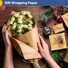 1 Roll Luxury Botanical Christmas Wrapping Paper,Single-Sided Print,58x23in(147x58cm),Durable & Fold-Resistant,Suitable For Holiday Theme Wrapping, Anniversary Birthdays, Father'S Day, Mother'S Day, Christmas, Halloween, Wedding Gifts, Party Souvenirs(Ties & Tags Not Included) - Kiểu 1 - Xem 5