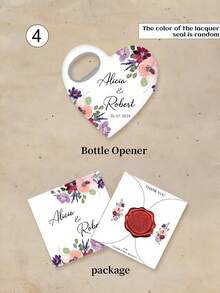 1PCCustomized Heart-Shaped Bottle Opener With Packaging. Personalized Wedding Return Gift Magnetic Bottle Opener, An Excellent Gift For Brides, Heart-Shaped Wedding Souvenirs And Thank-You Card Magnetic Bottle Opener, Customized Return Gifts, Father Gifts.