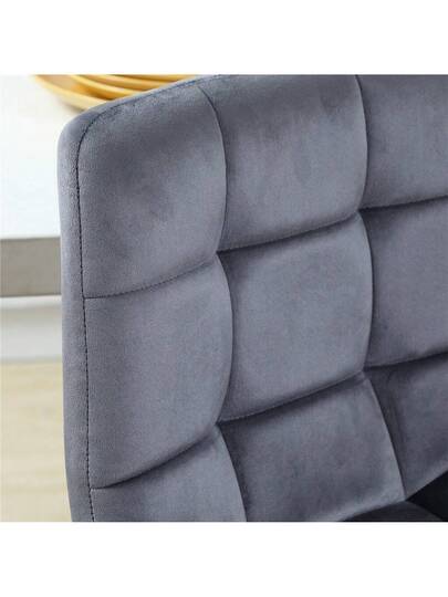 Set Of Bar Stools The Kitchen, Moderne Fluwelen Upholstery Steel Legs, Non Slip Foot Caps, Up To 120 Kg, 42 47 105 Cm, Grijs view 7