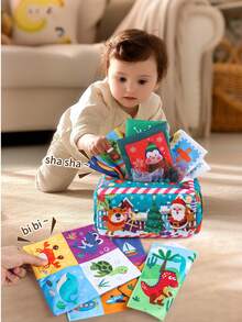 Mainan Kotak Tisu Bayi, Mainan Sensorik untuk Bayi Laki-laki dan Perempuan, Mainan Kain Lembut dengan Kertas Berkerut, Hadiah Edukasi Dini untuk Bayi Baru Lahir - MultiWarna - View 6