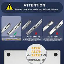 MOSISO Compatible With MacBook Air 13 Inch Case 2022 2021 2020 2019 2018 Release A2337 M1 A2179 A1932 Touch ID, Plastic Hard Shell Cover&Keyboard Cover For MacBook Air 13.3 Inch Case, Airy Blue - 黑色 - 查看 9