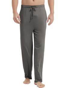 Mens Pajama Pants - Viscose Made From Bamboo, Soft Sleep Pants Comfy Drawstring Lounge Bottom With Pockets Sweatpantshalloween - Iron Grey - View 8
