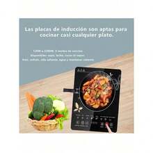 Portable Induction Cooktop, 2200 Watt On/Off Induction Hot Plate With LCD Sensor Touch Cooking Program Presets Pot Detection And Automatic - Black - View 3