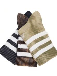 Adidas 3-Pack  Athletic Socks, Versatile & Comfortable For Outdoor Sports - olives - View 2