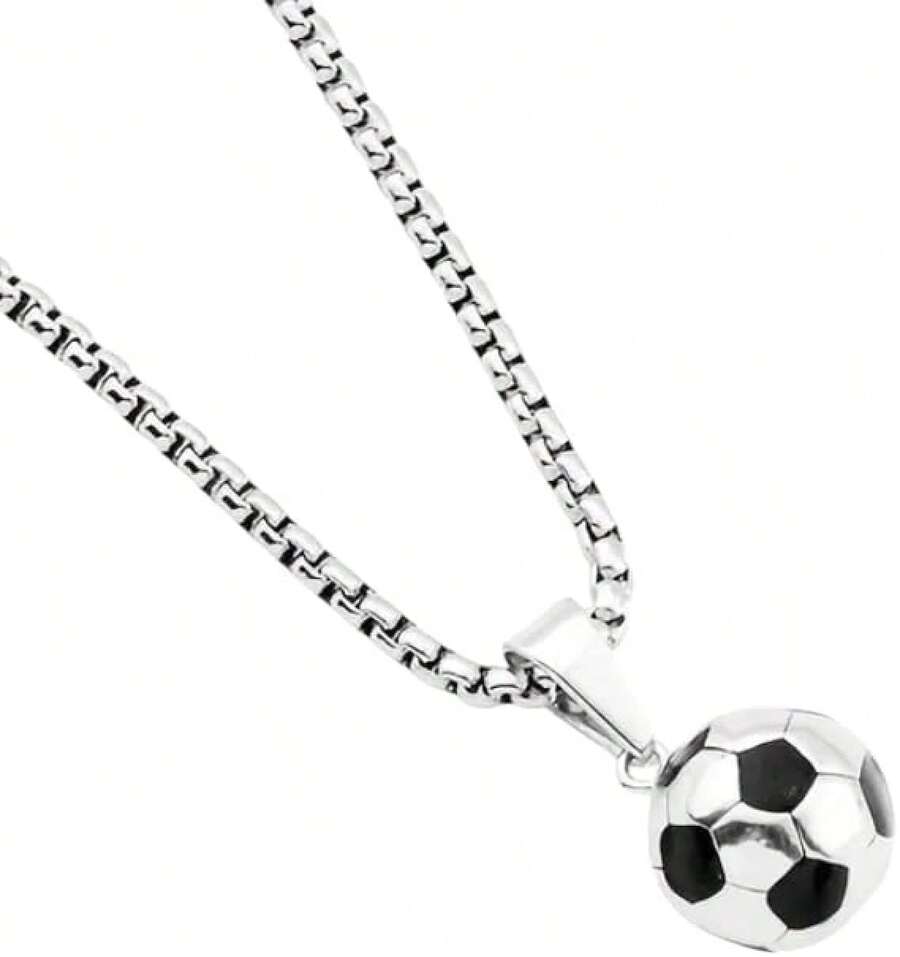 Collar De Futbol Soccer Balon Para Futbolista De Acero Inoxidable Unisex Regalo, Eventos,Cumpleaños,San Valentin,Navidad Etc - 1 - Ver 1