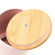 EZIFY 3-Piece Bamboo Lid Airtight Jars - Multi-Purpose Kitchen Storage Containers With Metal Bases, Suitable For Tea, Coffee, Spices, Stackable Storage Jars, Airtight Containers For Preserving Nuts, Grains And Dried Foods.