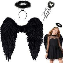 Angel Wings And Halo, Angel Costume For Woman Girls S Teens Angel Accessories For Halloween Party Cosplay