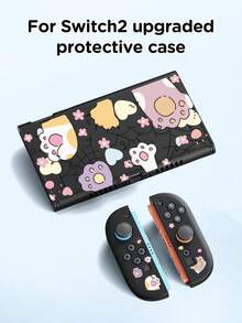 1pc Heart, Cat Paw, Spider Web Pattern Protective Case For Nintendo Switch 2 (2025), Switch OLED, Switch NS/Lite, Best Gift For Switch Players - Multicolor - View 3