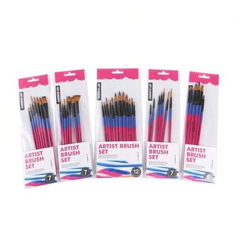 [ Art Rangers ] 6/7PCS Premium Purple Paint Brushes - Precision Tips & Anti-Fray Bristles, Suitable For Aspiring Artists & Crafters, Great For On-The-Go Sketching & Intricate Illustrations