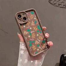 Funda navideña para phone 17 Pro Max con estampado de hombre de jengibre, reno, copos de nieve y Papá Noel. Bordes altos, resistente a caídas y golpes. Compatible con phone 17 Pro, 17 Pro Max, 17 Pro Max, 17 Pro Max, 17 Pro Max, 16 Pro Max, 16 Plus, 16, 15, 14, 13, 12, 11, XS, XS, XR, S22 Plus, S23 Ultra, S24 FE y S25. Diseño bonito y elegante. Halloween, San Valentín o regalos. - Marrón - Ver 7