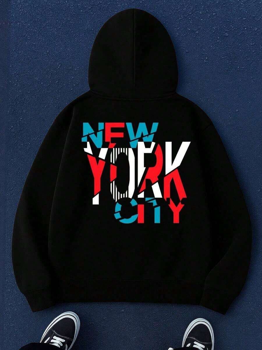 Graphic Hoodies Funny Hoodies Men's Black Spring Summer Outdoor & Home Wear Perfect For Fall & Winter,For Family And Friends,Fall Hoodies,Men's Fall Clothes,Street Wear,Halloween,Mens Hoodies,Y2k Clothes,Jesus Hoodie,Thanksgiving Day,Nightmare Before Christmas,Christmas - Black - View 1