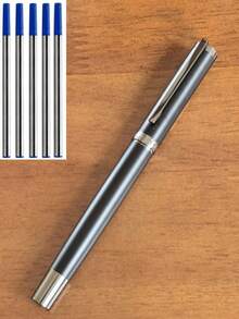 [Customized] Personalized Engraved Metal Business Office Ball Pen Gift Set With Refill, 2pcs, High Quality Ballpoint Pen For Daily Writing, Signature, Birthday, Father's Day, Thanksgiving, Christmas, Gift For Friends, Relatives, Leaders, Colleagues Back To School - Multicolor - View 78