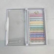 120 Stücke/Box 10D farbige dramatische Wimpern, natürliches Aussehen, geeignet für Musikfestivals, Anime/Manga inspiriertes Make-up