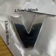 Car English Letter Metal Car Logo Trunk Sticker Number Plate Car Tail Decoration Car Body Sticker Modified Engine Capacity Label - Silver - View 19