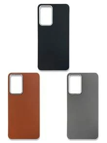 3-Pack Luxury Leather-Feel Phone Cases, Compatible With IPhone 13, 14, 15, 16 Pro Max, Galaxy, Black, Grey, Brown - Multicolor - View 50