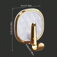 4-Pack No-Drilling Self-Adhesive Hooks For Backpacks, Kitchen, Bathroom, Key Rings & Clothes | Strong Hold, Seamless Design, Utility Hooks - White4pcs - Xem 6