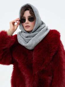 1 szt. Jednokolorowy szalik w stylu ulicznym, ocieplacz na szyję, kominiarka, uniwersalny i modny, idealny na zewnątrz, do pracy, jesień/zimę