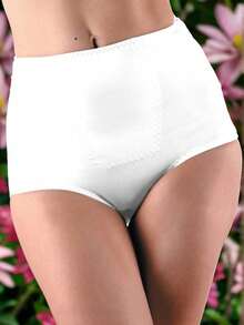 Set de 2 piezas de Braga Completa Control Abdomen en Nylon Ropa Interior Mujer Her Monique 204 - Bco / Ngo - Ver 3