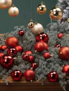 20 piezas/Caja 4cm/5cm Bolas de Navidad a prueba de roturas en miniatura, adecuadas para decoración del hogar, habitación, pared, oficina, exterior, árbol de Navidad, ideal para Año Nuevo, inauguración de casa, Navidad, boda, fiesta, regalos festivos, creando un ambiente festivo - Multicolor - Ver 7