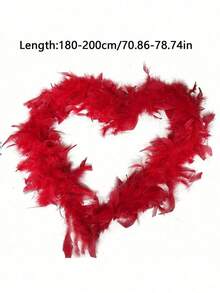 6.6ft Colorful Artificial Feather Scarf, Suitable For Women, Can Be Used For Dancing, Wedding, Party, Halloween, Stage Decoration, Festival Party Headdress Accessories, Clothing Accessories, Scarf Decoration, Suitable For Birthday Party, Halloween, Christmas, Racing, Afternoon Tea, New Year's Eve, Concert And Home Decor, Dance Wedding, Stage Performance, Carnival Costume And Accessories, Party Supplies, An Ideal Gift Choice. - Multicolor - View 9