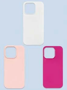 3 件装极简纯色多巴胺手机壳，果冻色系，白色/粉色/玫瑰红，兼容 和 Galaxy 系列手机，包括 17 Pro Max、Galaxy S26/S26 Plus/S26 Ultra。 - 彩色 - 查看 58