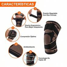 Rodilleras Gym con Fibra de Cobre 2 Piezas, Rodillera Deportiva Ajustable y Ortopdica para Hombres y Mujeres, Soporte para Menisco, Rodilleras Basquetbol, Correr y LevantamientoXXL - Negro con acabado cobrizo + XXL - Ver 3