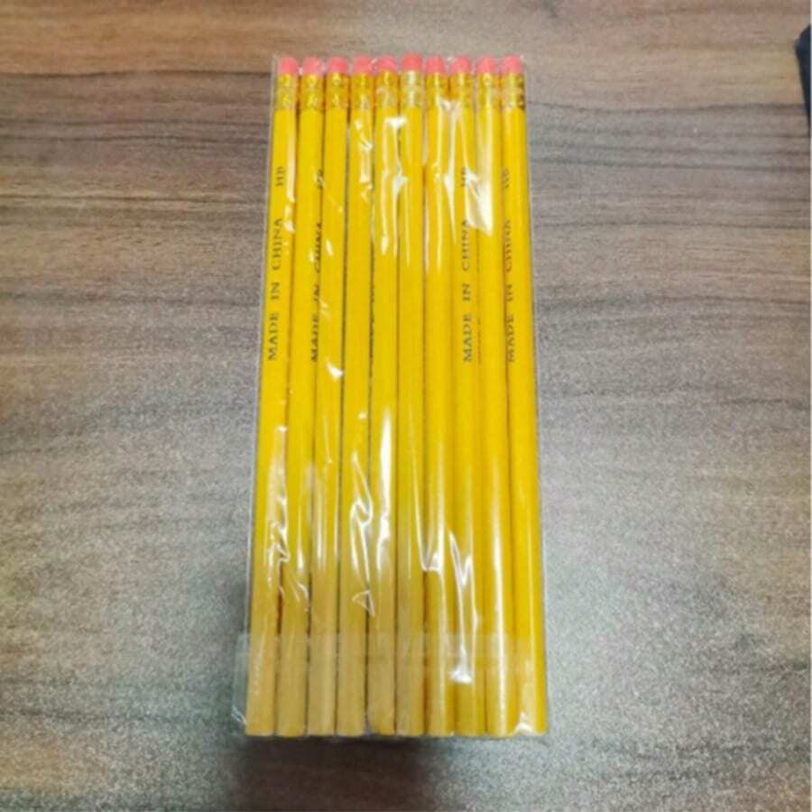 10pcs Wooden Pencils - School Supplies, Suitable For Writing And Learning - A - View 1