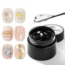 BORN PRETTY 3D Sculpting Gel For Nail Art,No Wipe Semi-Solid Modeling Gel For Rubbing Chrome Nail Powder, Sticking Rhinestones And Nail Stamping{"Color_name":"SemiSolidMoldingGel"} - 半固態成型凝膠 - 查看 1