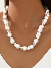 قلادة لؤلؤية طويلة غير متماثلة فاخرة من فرنسا، قلادة لؤلؤية غير متماثلة بارك، قلادة لؤلؤية متعددة الاستخدامات عالية الجودة للنساء