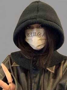 New Balaclava Winter Windproof Bib Wool Hat Women Warm One Warm Ear Protection Hat