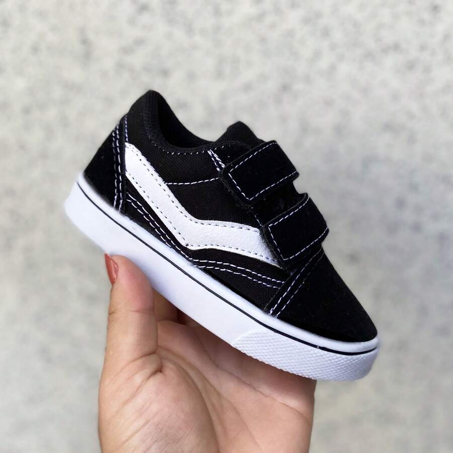 Black Sneakers For Boys, Babies And Children, Comfortable School Shoes - 黑與白 - 查看 1