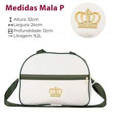 Kit 2 Maternity Bags For Boys/Girls, Luxury Baby Suitcase In Various Colors With Pompom - 軍綠色 - 查看 4