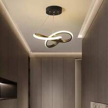 简约 LED 吊灯 家居装饰灯具 现代吊灯 三色灯 铝制吊灯 客厅厨房岛卧室室内照明走廊灯餐厅阳台入口楼梯吊灯豪华家居装饰带三色灯光 铝制吊灯适用于酒店酒吧装饰 简约吊灯调光氛围 - 彩色 - 查看 2
