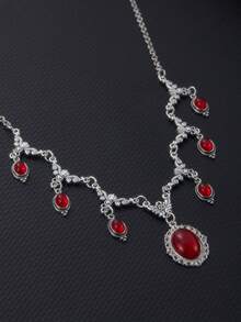1 chiếc vòng cổ choker hình ma cà rồng, trang sức Gothic, phong cách Victoria, cổ điển, hình bướm, giọt máu, phong cách Pagan, phù thủy, độc đáo, dành cho nữ. - vòng cổ - Xem 5
