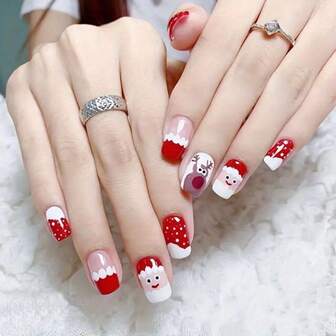 1 Sheet Christmas Series Self Adhesive Full Cover Nail Art Stickers